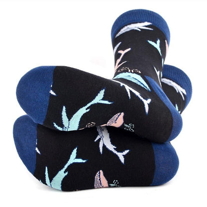 クジラ 黒 ブラック 鯨 くじら ユニーク 面白 おもしろ コミック 靴下 メンズ ソックス メンズソックス