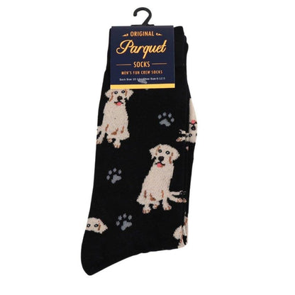 ゴールデンレトリバー 犬 黒 ブラック メンズソックス