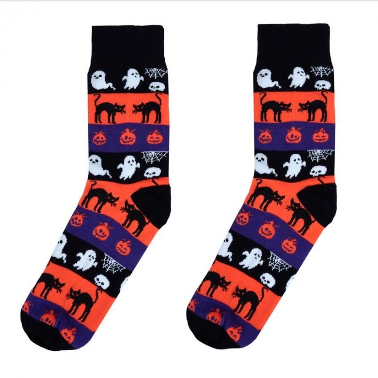 ハロウィン おばけ＆パンプキン ユニーク 面白 おもしろ コミック 靴下 メンズ ソックス メンズソックス