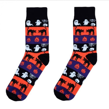ハロウィン おばけ＆パンプキン ユニーク 面白 おもしろ コミック 靴下 メンズ ソックス メンズソックス