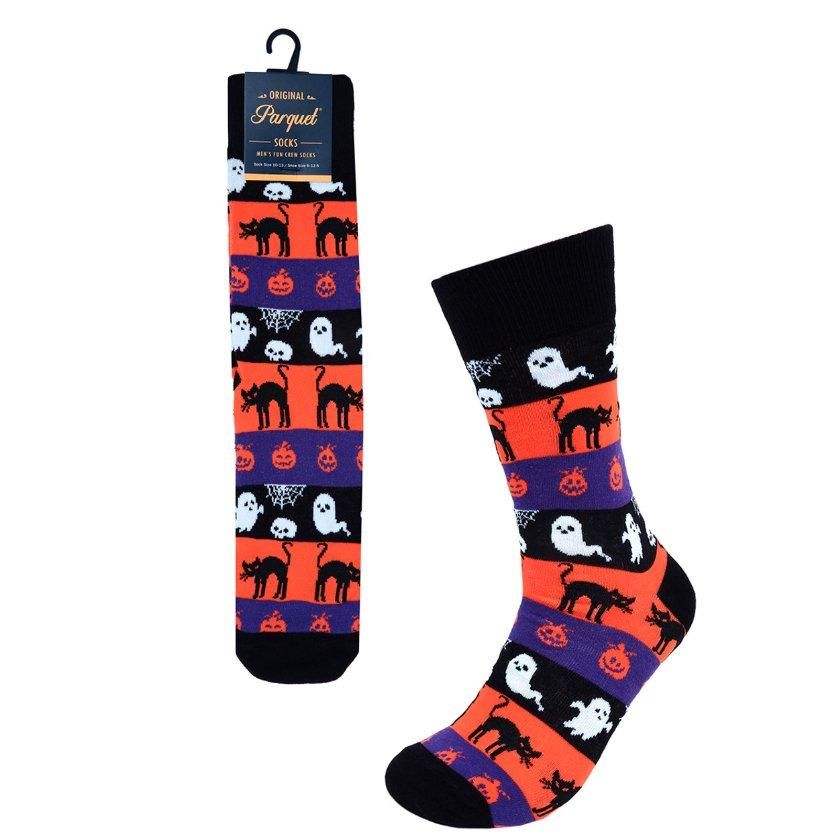 ハロウィン おばけ＆パンプキン ユニーク 面白 おもしろ コミック 靴下 メンズ ソックス メンズソックス