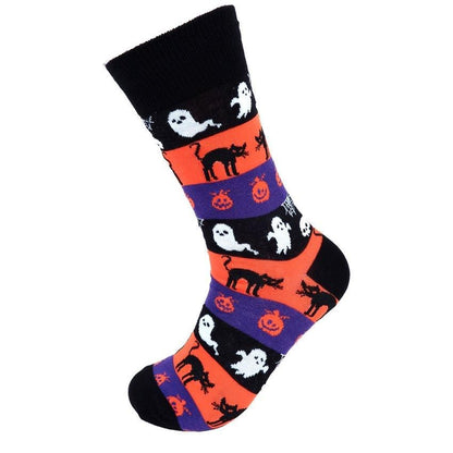 ハロウィン おばけ＆パンプキン ユニーク 面白 おもしろ コミック 靴下 メンズ ソックス メンズソックス