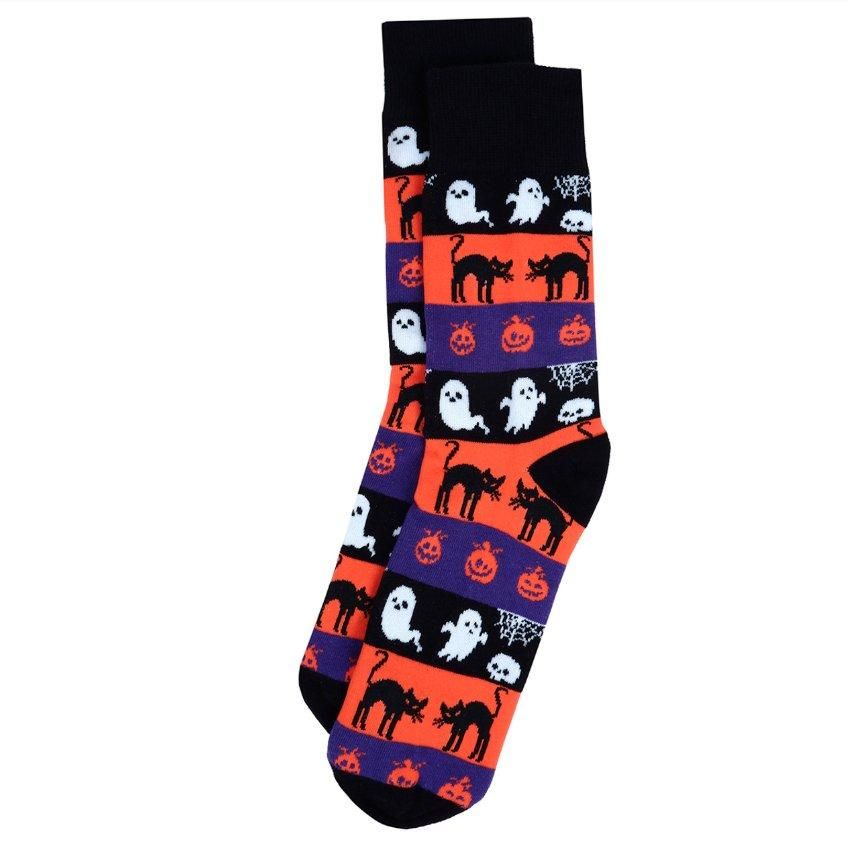 ハロウィン おばけ＆パンプキン ユニーク 面白 おもしろ コミック 靴下 メンズ ソックス メンズソックス