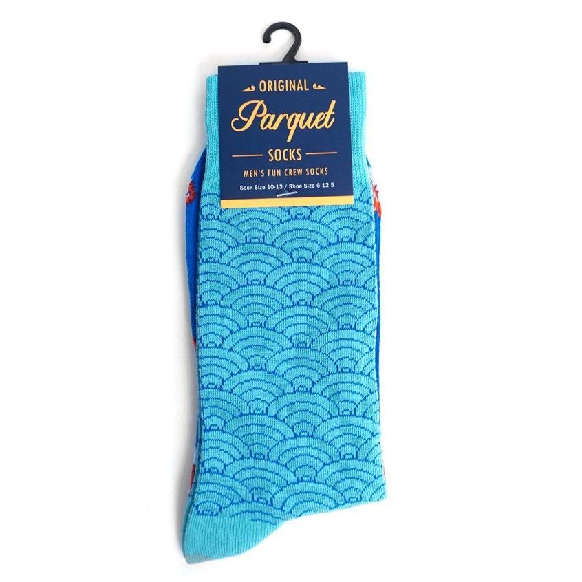 お寿司 寿司 ブルー ユニーク 面白 おもしろ コミック 靴下 メンズ ソックス メンズソックス