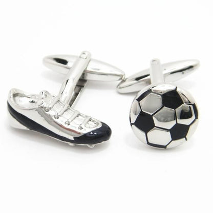 スパイク＆ボールのサッカーのカフス(カフリンクス/カフスボタン)
