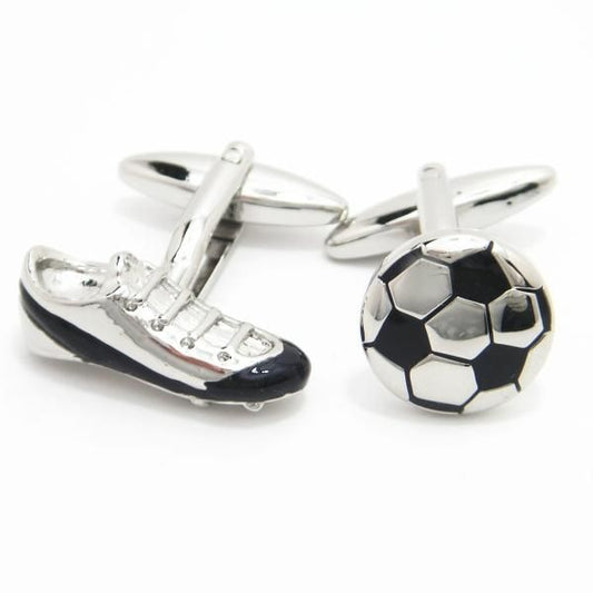 スパイク＆ボールのサッカーのカフス(カフリンクス/カフスボタン)