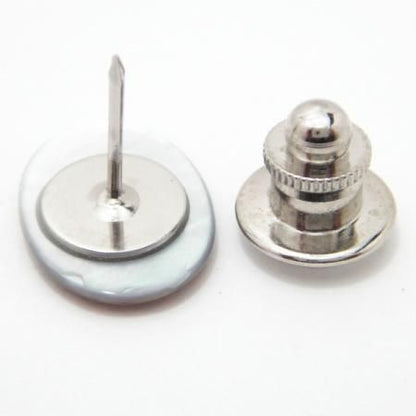 メロン・黒蝶貝と金・タイタック(ピンブローチ)