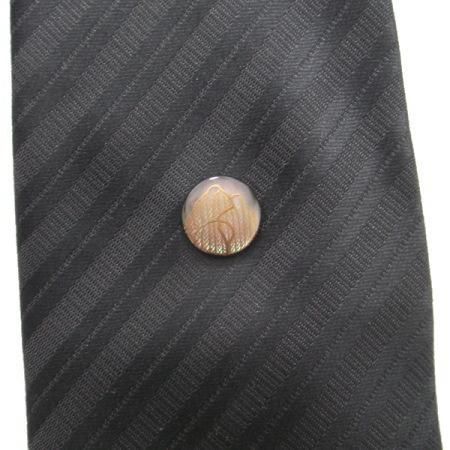 【受注生産品】柳・黒蝶貝タイタック(ピンブローチ)