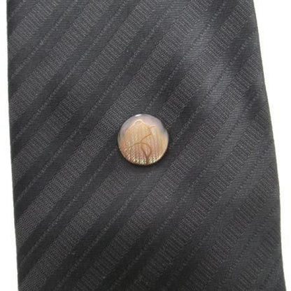 【受注生産品】柳・黒蝶貝タイタック(ピンブローチ)