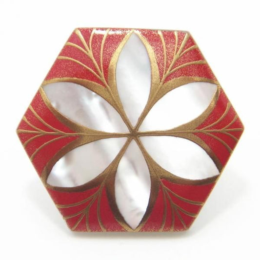 【受注生産品】雪輪・蝶貝・タイタック(ピンブローチ)