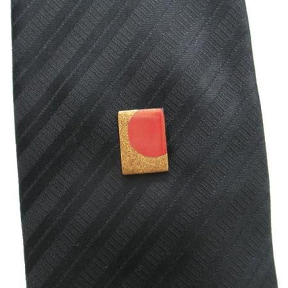 【受注生産品】赤陽・漆塗・タイタック(ピンブローチ)