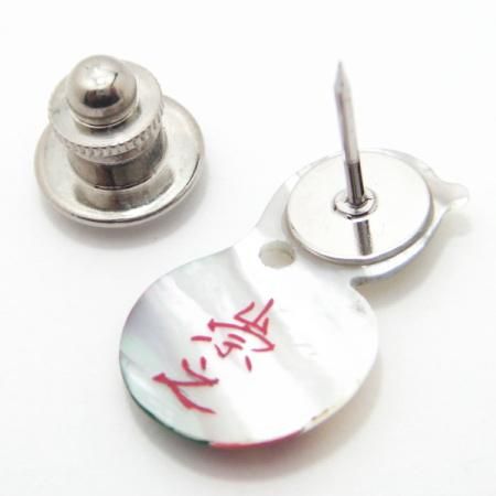 【受注生産品】六瓢・白蝶貝・タイタック(ピンブローチ)