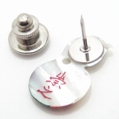 【受注生産品】六瓢・白蝶貝・タイタック(ピンブローチ)