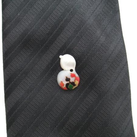 【受注生産品】六瓢・白蝶貝・タイタック(ピンブローチ)