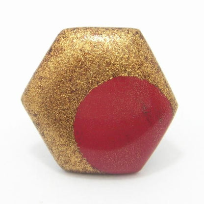 【受注生産品】赤陽六角・漆塗・タイタック(ピンブローチ)