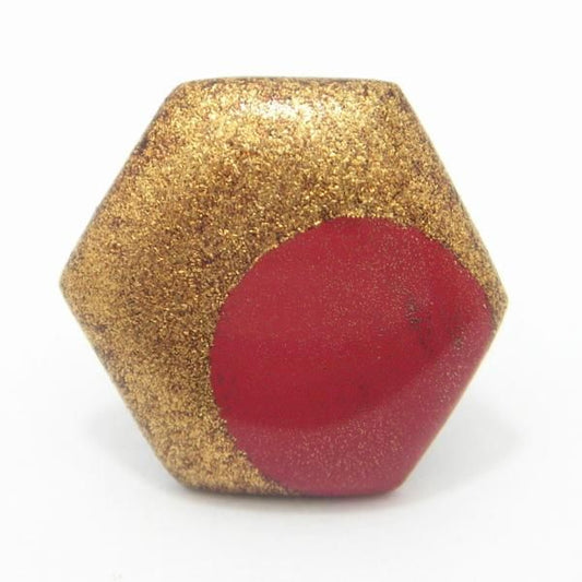 【受注生産品】赤陽六角・漆塗・タイタック(ピンブローチ)