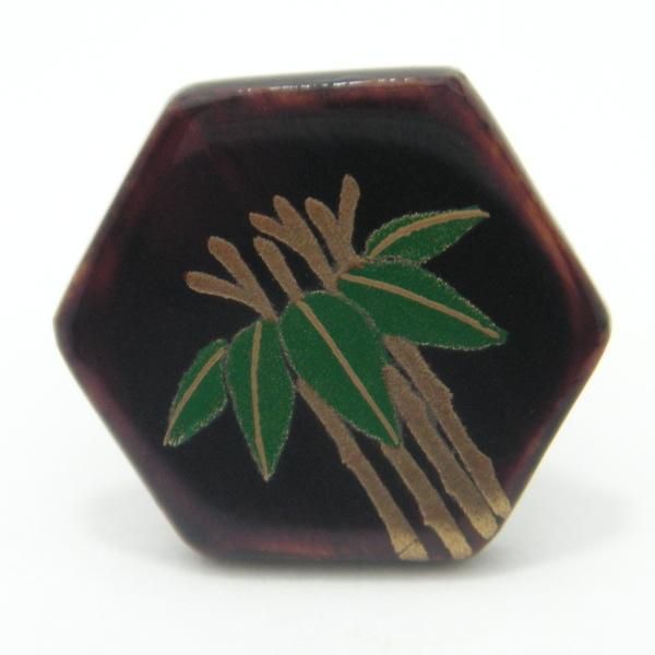 【受注生産品】竹・漆塗・タイタック(ピンブローチ)