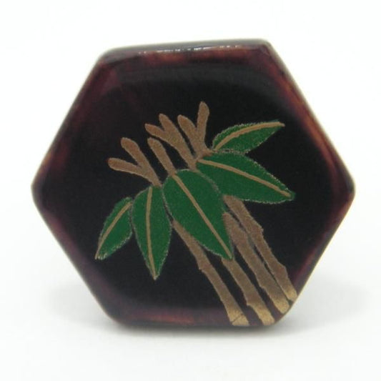 【受注生産品】竹・漆塗・タイタック(ピンブローチ)