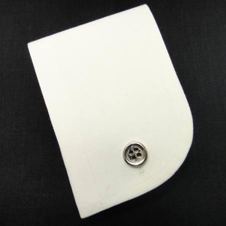 逆の発想で楽しいボタン型のシルバーカフス(カフリンクス/カフスボタン)