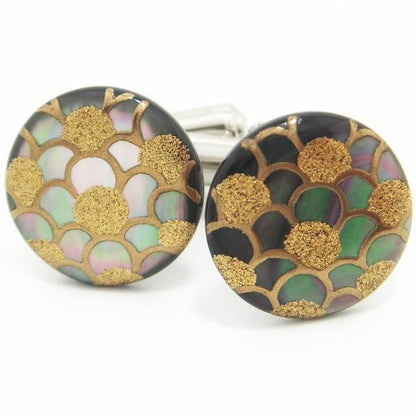 【受注生産品】梅の蒔絵カフス(カフリンクス/カフスボタン)