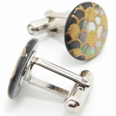 【受注生産品】梅の蒔絵カフス(カフリンクス/カフスボタン)