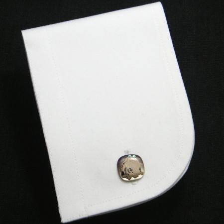 【受注生産品】伊藤若冲カエルとおたまじゃくしの蒔絵カフス(カフリンクス/カフスボタン)