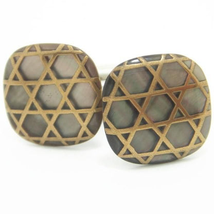 【受注生産品】蛇籠の蒔絵カフス(カフリンクス/カフスボタン)