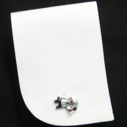 【JanLeslie】手足が動くグルメシェフモンキーのカフス(カフリンクス/カフスボタン)