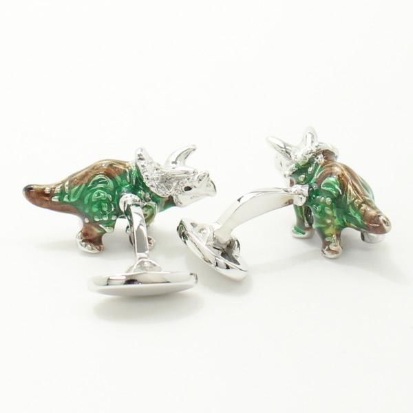 【JanLeslie】トリケラトプスのカフス(カフリンクス/カフスボタン)