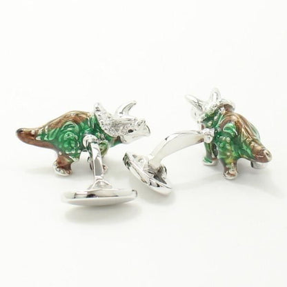 【JanLeslie】トリケラトプスのカフス(カフリンクス/カフスボタン)