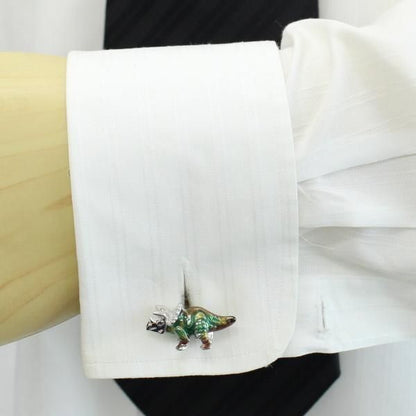 【JanLeslie】トリケラトプスのカフス(カフリンクス/カフスボタン)