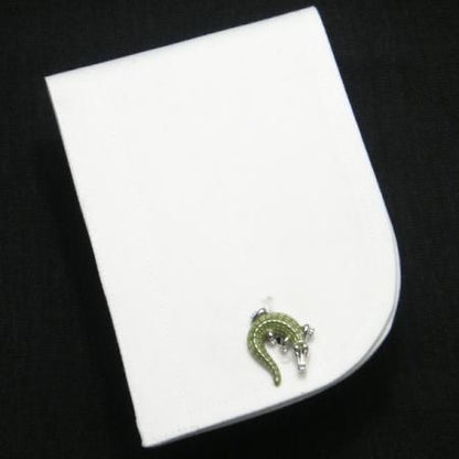 【JanLeslie】うねるクロコダイルのカフス(カフリンクス/カフスボタン)