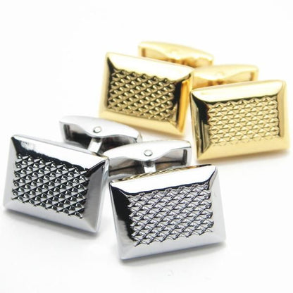 全2色・Diamanteダイヤ柄が輝くカフス(カフリンクス/カフスボタン)