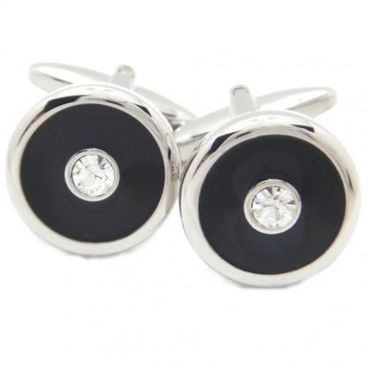 ブラックとダイヤのダンディなカフス(カフリンクス/カフスボタン)