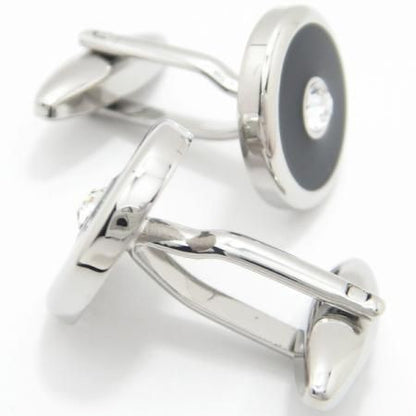 ブラックとダイヤのダンディなカフス(カフリンクス/カフスボタン)