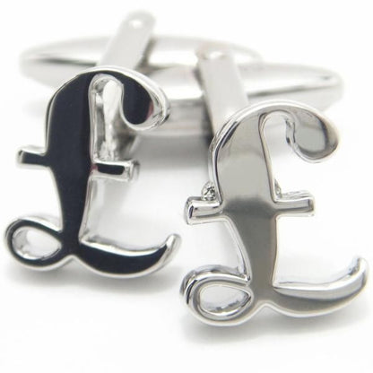 イギリスの通貨単位ポンドマークのカフス(カフリンクス/カフスボタン)