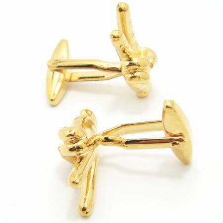 ピースサインでヴィクトリーVのカフス(カフリンクス/カフスボタン)