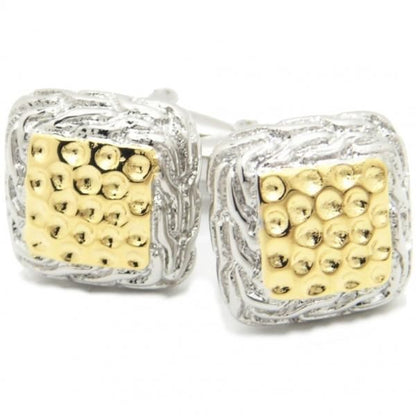 カロン・2トーンが効いたスクエアカフス(カフリンクス/カフスボタン)