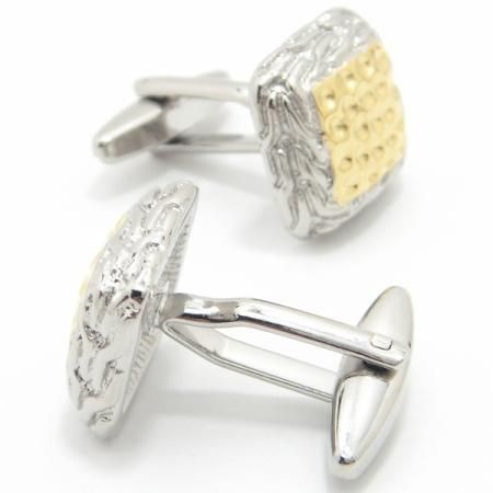 カロン・2トーンが効いたスクエアカフス(カフリンクス/カフスボタン)