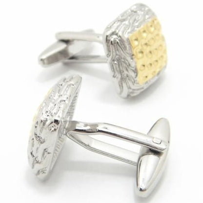 カロン・2トーンが効いたスクエアカフス(カフリンクス/カフスボタン)