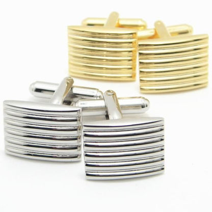 全2色・Raieカーブストライプが輝くカフス(カフリンクス/カフスボタン)