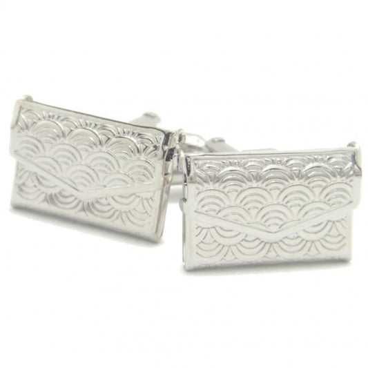 パカッと開くレターケースのカフス(カフリンクス/カフスボタン)