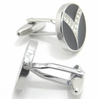 Vマークのカフス(カフリンクス/カフスボタン)