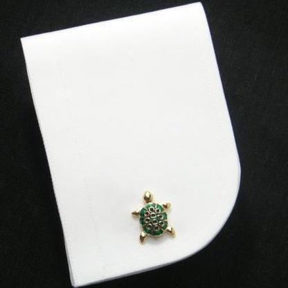 金緑亀のカフス(カフリンクス/カフスボタン)