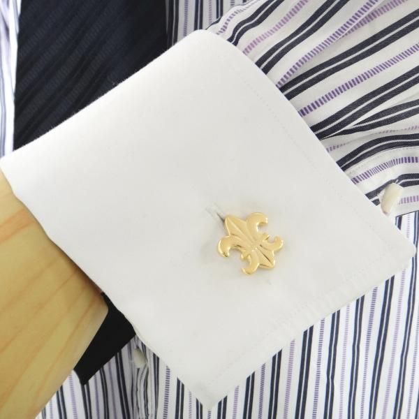 全2色・ユリのカフス(カフリンクス/カフスボタン)