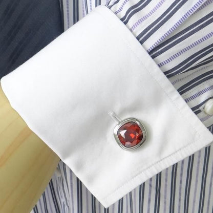 全10色・ブリリアントカット・スワロフスキーのカフス(カフリンクス/カフスボタン)