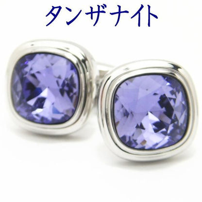 全10色・ブリリアントカット・スワロフスキーのカフス(カフリンクス/カフスボタン)