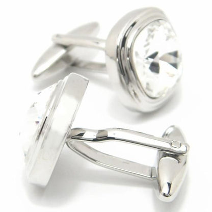 全10色・ブリリアントカット・スワロフスキーのカフス(カフリンクス/カフスボタン)