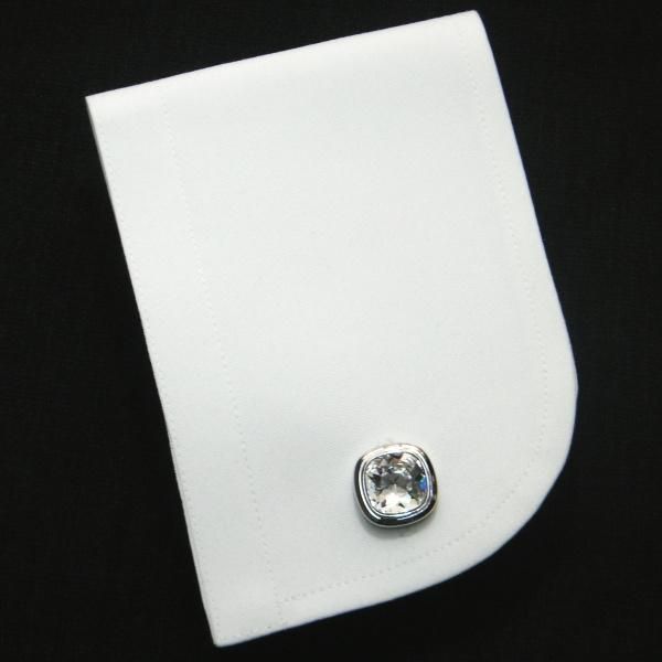 全10色・ブリリアントカット・スワロフスキーのカフス(カフリンクス/カフスボタン)