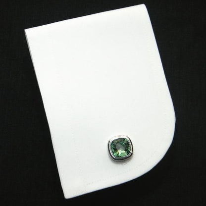 全10色・ブリリアントカット・スワロフスキーのカフス(カフリンクス/カフスボタン)